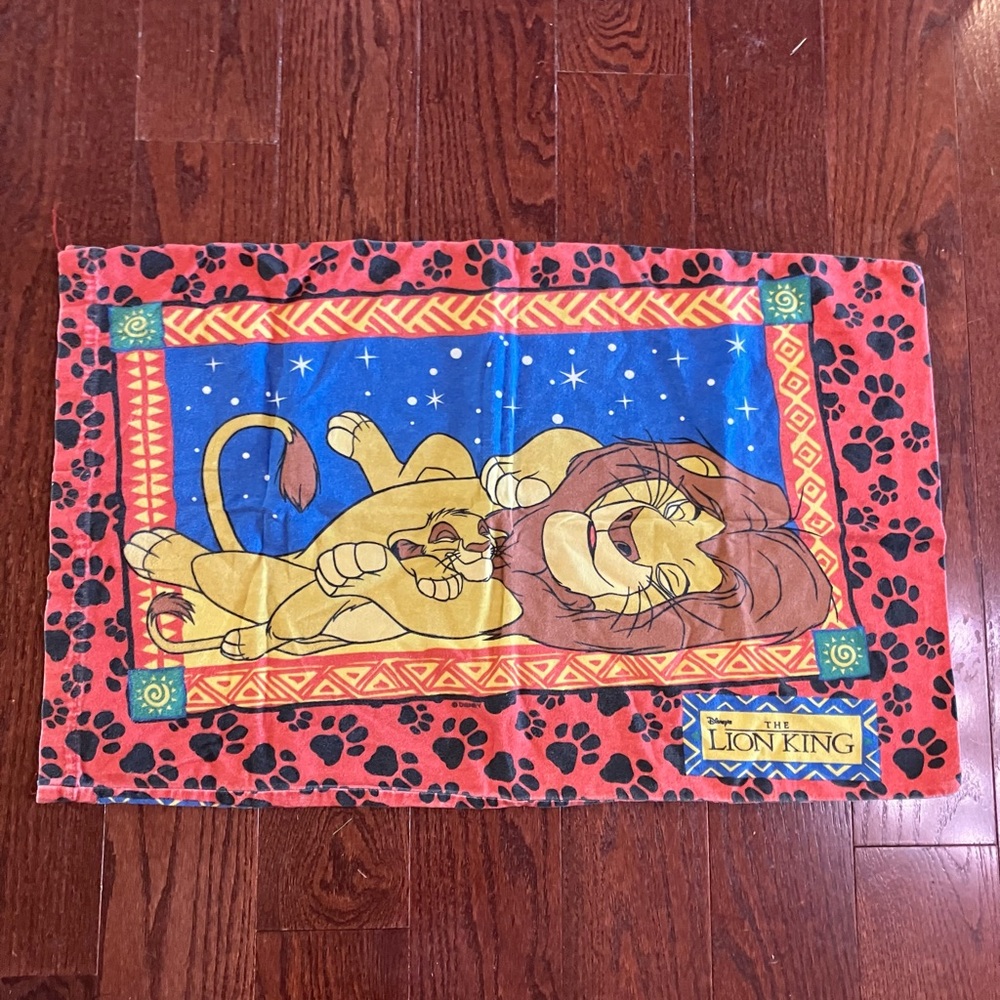 Disney 1990s The Lion King Flannel Pillow Case